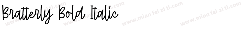 Bratterly Bold Italic字体转换